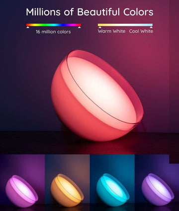 Govee Table Lamp Portable Rechargeable LED Lamp with RGBWW Effect Works with Alexa & Google Assistant, Night Light for Bedroom, Living Room, Gaming, Decor - Imported from UK